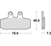 Set di pastiglie freno, freno a disco LUCAS TRW MCB557