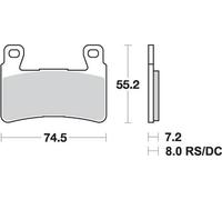 PASTIGLIE FRENO KH265 RACING DUAL CARBON HONDA CBR 600RR '03-'04 COLOR