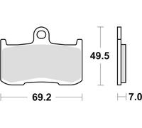 Set di pastiglie freno, freno a disco LUCAS TRW MCB737