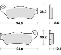 PASTIGLIE FRENO KH363 ORGANICO BMW R1100GS/R/RT/S 99-05 R1150GS/ADV/R/RS/RT 99-0
