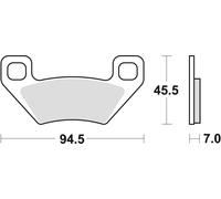 PASTIGLIE FRENO KH395 SINTERIZZATE OFFROAD ARCTIC CAT ATV 300 10-, TRV 450 11-,