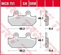 Set di pastiglie freno TRW MCB751SRM
