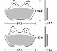 PASTIGLIE FRENO KH434 STREET CERAMIC COLORE NERO SI ADATTA A: HARLEY DAVIDSON HE