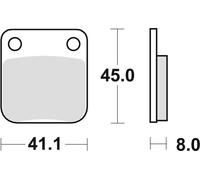 Kit pastiglie freno, Freno a disco Assale anteriore per HONDA SUZUKI CRF DR MBX