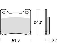 PASTIGLIE FRENO KH88 ORGANICHE YAMAHA TZR 125 88-00, FZR 600 89-95, YZF 600 96-0