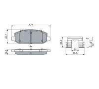 Set di pastiglie freno BOSCH 0 986 424 440, posteriore