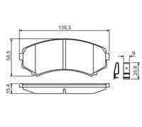 Set di pastiglie freno BOSCH 0 986 424 709, anteriore