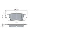 Set di pastiglie freno BOSCH 0 986 424 840, posteriore