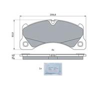 Bosch Kit pastiglie freni 0 986 424 970 anteriore - set 4 pz ECE-R90 Porsche Cayenne Coupe