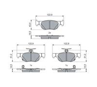 BOSCH 0 986 460 027 Kit pastiglie freni