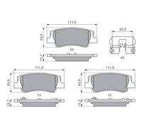 BOSCH 0 986 460 236 Kit pastiglie freni