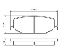 Set di pastiglie freno BOSCH 0 986 460 935, anteriore