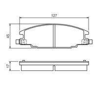 Set di pastiglie freno BOSCH 0 986 460 960, anteriore