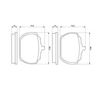 Bosch BP640 - Pastiglie Freni Auto, Asse Anteriore - Qualità Bosch - Riduzione del Rumore e della Polvere - Certificazione ECE-R90 - Senza Rame - 1 Confezione da 4 Pastiglie
