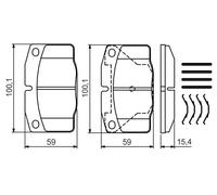 Bosch Kit pastiglie freni 0 986 469 390 – Anteriore, ECE-R90, Senza rame, 4 pezzi