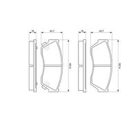 Bosch Kit pastiglie freni 0 986 493 340 – Asse anteriore per Suzuki Subaru, ECE-R90, 4 pz