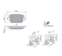BOSCH 0 986 494 214 Kit pastiglie freni