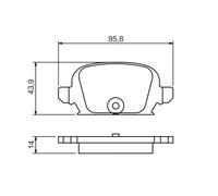 0986494340 Kit pastiglie freno Bosch Posteriore