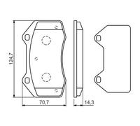 Bosch 0 986 494 551 Kit Pastiglie Freno a Disco Frontale per Renault Alpine