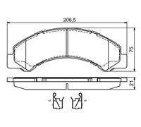Bosch Pastiglie freno 0 986 494 677 per Toyota Dyna Pianale piatto/Telaio - Kit 4 pezzi