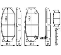 BOSCH 0 986 495 308 Kit pastiglie freno, Freno a disco per SUZUKI