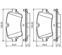 Pastiglie freno Low-Metallic 0 986 495 426 BOSCH per AUDI VW