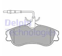 Pastiglie freno Low-Metallic LP1607 DELPHI per PEUGEOT CITROËN