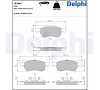 DELPHI LP3487 Kit pastiglie freni