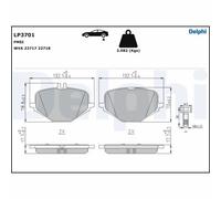 Delphi Kit pastiglie freni LP3701 Low-Metallic per Mercedes-Benz GLE (V167) 2019-2023