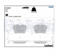 Set di pastiglie freno DELPHI LP3839