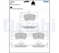 Pastiglie freno Low-Metallic LP3858 DELPHI per FIAT 500L