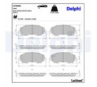 Delphi Kit pastiglie freni LP3905 – Freno a disco per Isuzu D-MAX III 1.9 (2019-)