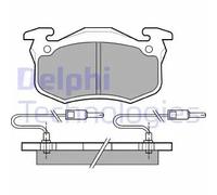 Pastiglie freno Low-Metallic LP491 DELPHI per RENAULT CLIO I SUPER 5 TWINGO I