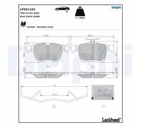 Pastiglie freno Low-Metallic LP5011EV DELPHI per VW GOLF VII