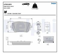 DELPHI LP5016EV Kit pastiglie freni