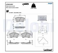 Pastiglie freno Low-Metallic LP5024EV DELPHI per HYUNDAI KIA