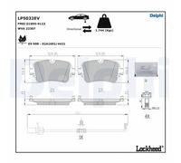Pastiglie freno Low-Metallic LP5032EV DELPHI per AUDI E-TRON Sportback E-TRON