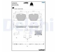 Pastiglie freno Low-Metallic LP5067EV DELPHI per BMW i4