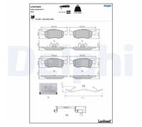 Pastiglie freno Low-Metallic LP5079EV DELPHI per FIAT 500e