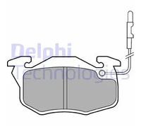 Set di pastiglie freno DELPHI LP696, anteriore