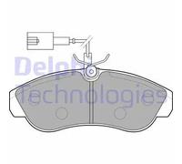 Delphi Set pastiglie freno LP1749 anteriore Low-Metallic con contatto usura e accessori