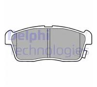 DELPHI Kit pastiglie freni LP2219 Anteriore Organic con segnalatore acustico usura per NISSAN/SUZUKI
