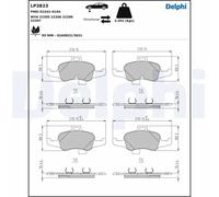 Pastiglie freno LP3823 DELPHI per AUDI TT TT Roadster