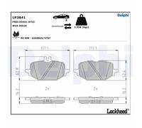Set di pastiglie freno DELPHI LP3841, posteriore