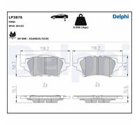 Pastiglie freno LP3876 DELPHI per TOYOTA COROLLA Hatchback COROLLA Tre volumi