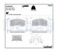 DELPHI Kit pastiglie freni LP5003EV Low-Metallic per NISSAN LEAF Anteriore