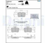 Set di pastiglie freno DELPHI LP5041EV