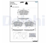Set pastiglie freno, freno a disco DELPHI LP5044EV