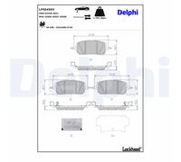 Delphi Kit pastiglie freni LP5045EV Low-Metallic per MAZDA MX-30