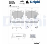 DELPHI LP5071EV Kit pastiglie freni